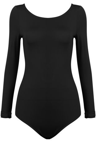 Black Laced Back Bodysuit