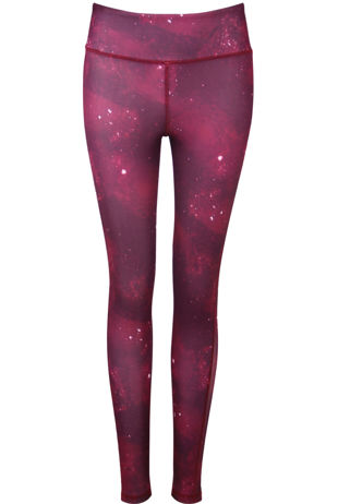 Galaxy Printed Mesh Side Legging 