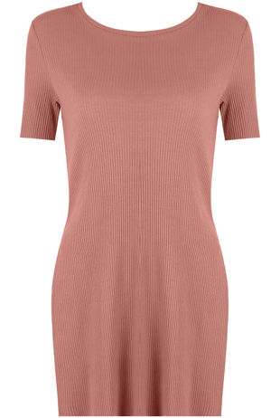 Pink Vertical Stripe Textured Asymmetric Top