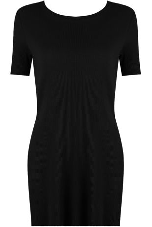 Black Vertical Stripe Textured Asymmetric Top