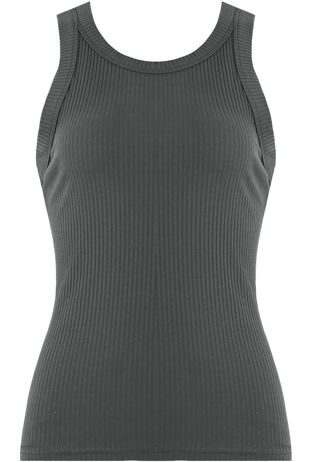 Grey Vertical Stripe Textured Vest