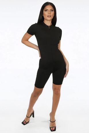 Black Active Playsuit 