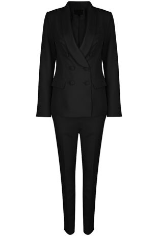 Double Breasted Blazer & Straight Pant Suit