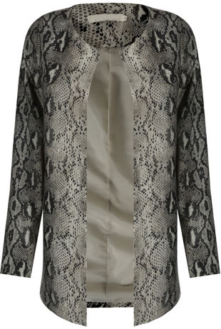 Reptile Print Box Overcoat