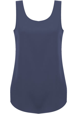 Navy Muscle Back Sleeveless Tops