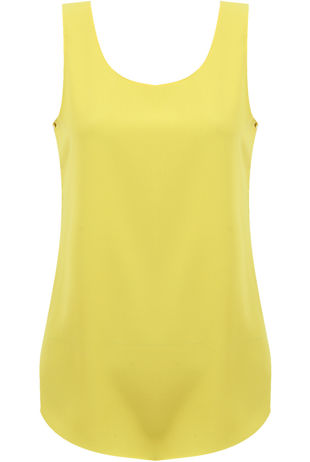 Yellow Muscle Back Sleeveless Tops