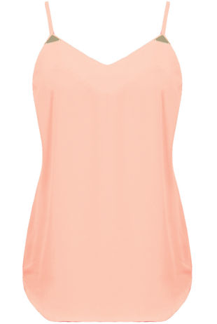 Pink Chiffon Cami Gold Plated Dress