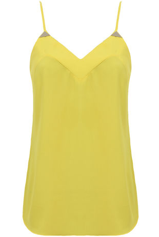Yellow Chiffon Cami Gold Plated Dress
