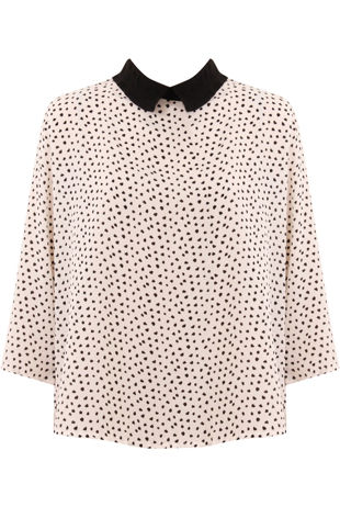White Hearts Printed Top 