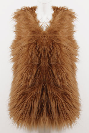 Taupe Faux Fur Gilet