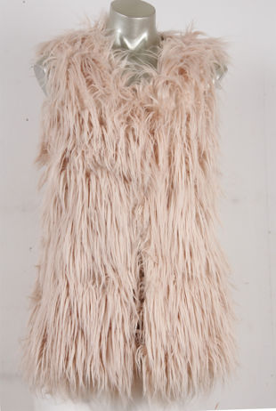 Beige Faux Fur Gilet