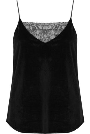 Velvet & Lace Trim Cami