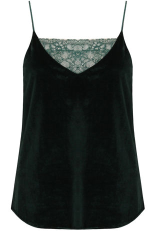 Velvet & Lace Trim Cami