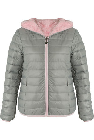 Reversible Puffer Fur Jacket