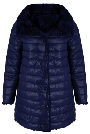 Reversible Puffer Fur Coat