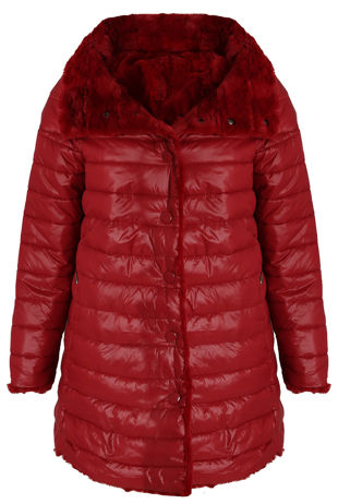 Reversible Puffer Fur Coat 