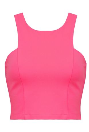 Pink Sleeveless Crop Top