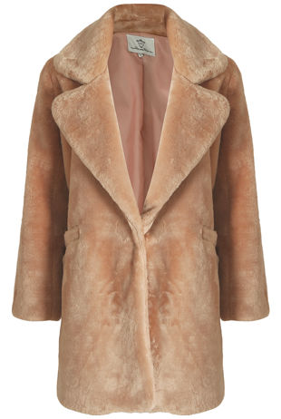 Rose Soft Fur Overcoat 