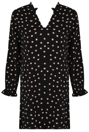 Black Polka Dots Shift Dress