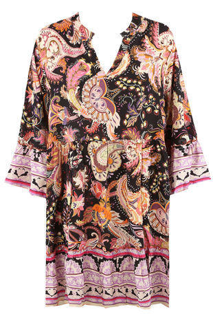 Black Paisley Print Tunic