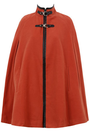 Orange With Black Buckled Cape