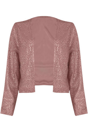 Shimmer Sequin Cropped Jacket