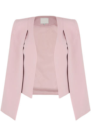 Pink Tailored Cape Blazer