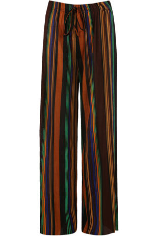 Camel Stripes Wide Leg Trouser
