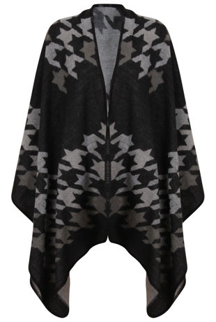 Grey Monochrome Dogtooth Waterfall Cape