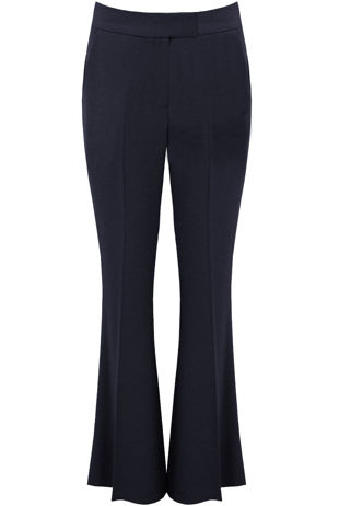 Navy Tailored Flared Trouser