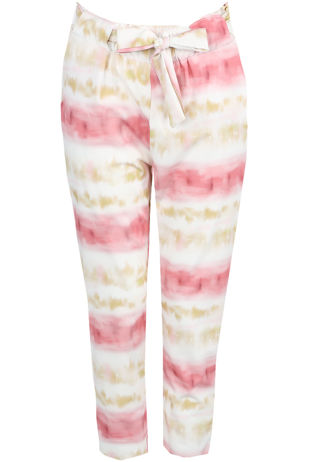Pink Tie Dye Paperbag Trouser