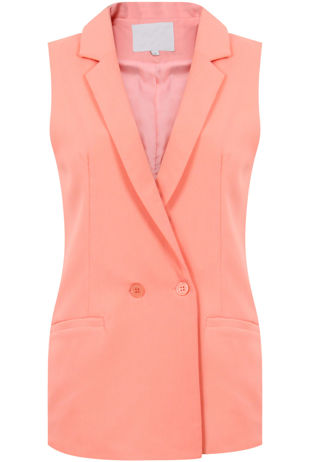 Pink Tailored Double Breasted Waistcoat