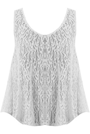 Lace Textured Sleeveless Top