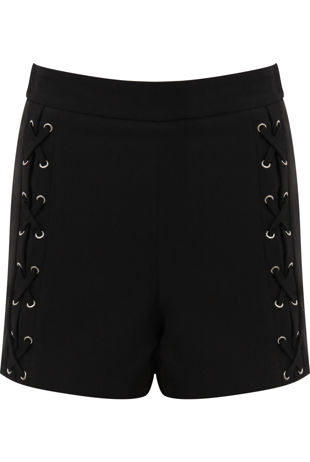 Black Lace Lock Shorts
