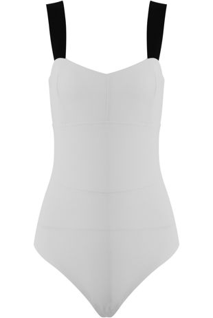 White Cut Out Bodysuit