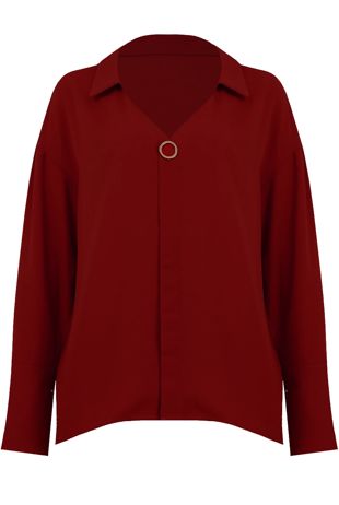 Burgundy Button Up Shirt