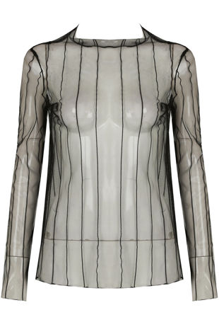 Choker Neck Cut Out Top in Black-Copy