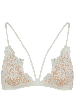 White Crochet Lace Trim Bralet