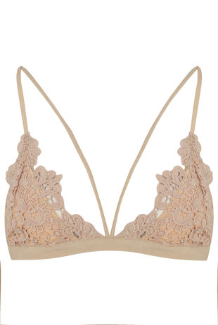 Rose Crochet Lace Trim Bralet