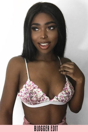 Floral Scallop Edge Bra In White