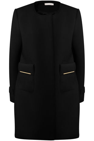 Embellished Pocket Overcoat 