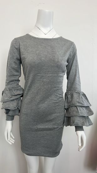 Grey Knit Jumper Dress