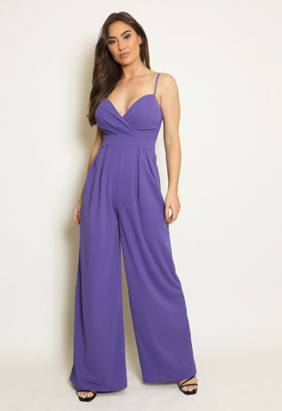 Purple Tailored Sweetheart Jumpsuit