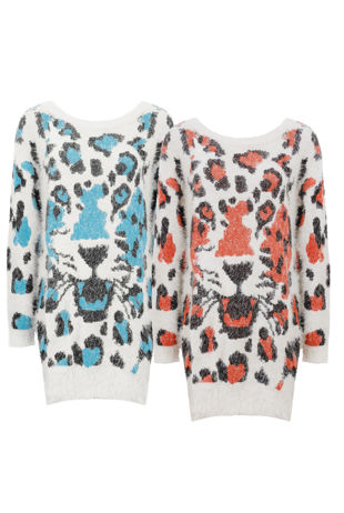 Tiger Detail Mohair Jumper