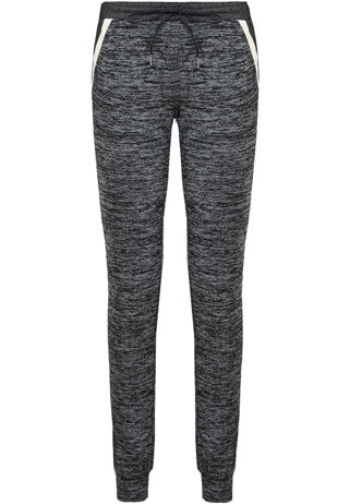 Dark Charcoal Grey Marled Pattern PVC Pant