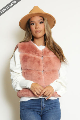 Pink Faux Fur Gilet