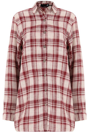 Red Long Check Shirts