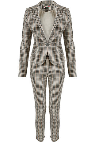 Check Single Button Blazer