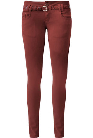 Wine High Waisted Super Soft Skinny Jeans