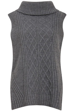 Graphite Cable Knit Tabard